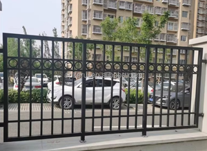 Zinc Acier <span class=keywords><strong>Fer</strong></span> Clôture Garde-corps Résidentiel Jardin Mur Cour Villa Isolation Extérieure Protection Garde-corps Assemblage Facile 3D - Product Image 3