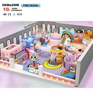 Interior pink Castle Modeling Custom Soft Installation Maze Park Custom Children's Colorful Wave <b>Slide</b> Ocean Ball Pool - Product Image 1