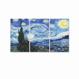 Elegant Van Gogh Starry Night Printed <b>Canvas</b> <b>Wall</b> Art,SET OF 3 <b>CANVAS</b> - Product Image 2