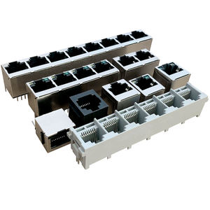 库存垂直RJ45连接器屏蔽1x1端口8P8C模块化插孔A-2014-2S-4-N-R - Product Image 1