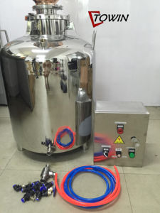 Alambic de distillation électrique en acier inoxydable 50L-2000L avec colonne de distillation et plaque à capuchons à bulles pour distillation à la vapeur Towin - Product Image 2