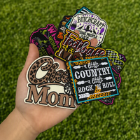 Patch brodé 3D personnalisé pour le jour de match de football, motif Léopard Sorcière, à coudre ou thermocollant, vente en gros pour vêtements, chapeaux et sacs