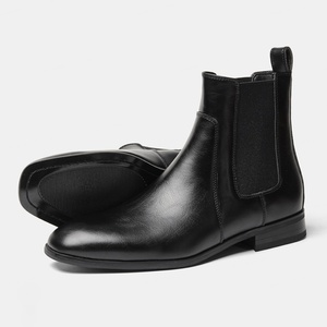 Botas de Tobillo Impermeables para Hombre, Diseño de Punta Cuadrada, Versátiles, Casuales de Negocios, con Cierre de Cordones, que Aumentan la Altura - Product Image 6