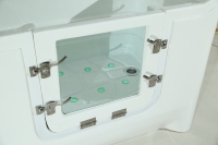 Machine de toilettage automatique pour chiens 2026 moderne 220V/110V avec massage par air et robinet inclus, garantie 5 ans, utilisation intérieure en salle de bain