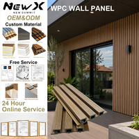 Revêtement mural extérieur anti-UV en WPC, panneau composite décoratif imperméable pour villa, jardin, façade de bâtiment, hôtel, complexe hôtelier