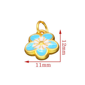 Jincan Ancient <span class=keywords><strong>Farao</strong></span> oro mate Cloisonne gota aceite mano cadena aleación joyería accesorios 12*11 pequeño ciruela colgante 071 - Product Image 5