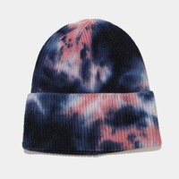 Nouvelle mode Streetwear Hip Hop casquettes hiver laine tricoté chapeau cravate colorant imprimer chaud Skullies bonnets personnalisés