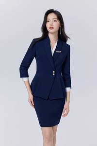 Traje de Mujer <span class=keywords><strong>para</strong></span> Recepción de Hotel, Uniforme Profesional de Oficina <span class=keywords><strong>para</strong></span> Gerente, Otoño Invierno, Suministro de Fábrica OEM ODM, Venta al Por Mayor - Product Image 4