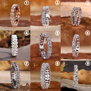 Anillo de eternidad de diamantes de laboratorio VVS certificados por IGI, apilable, de plata 925, con diamantes de laboratorio de corte baguette, engaste de orientación <span class=keywords><strong>este</strong></span>-<span class=keywords><strong>oeste</strong></span>, joyería para mujer. - Product Image 4