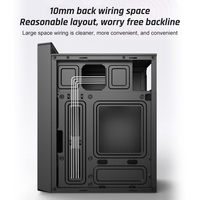 Boîtier d'ordinateur en aluminium avec ventilateur pour châssis de PC Micro ATX RGB, pleine tour, avec port avant USB, stock de PC de jeu, vente en gros