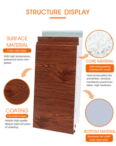 Sh 70mm 75mm thép không gỉ mật độ cao tấm mái cách nhiệt bọt <span class=keywords><strong>EPS</strong></span> xi măng bánh sandwich tấm Tường - Product Image 2