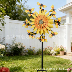 Meilleure vente transfrontalière : Moulin à vent de jardin Iron Pilot SNPY - Style campagnard américain - Product Image 4