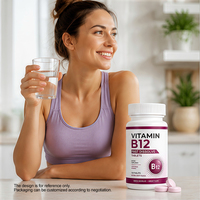 Vitamine B12 Snel Oplossende Tabletten 1000 Mcg voor Energie Ondersteuning