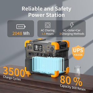 Station d'alimentation portable silencieuse E2400LFP 2400W 2048Wh, générateur solaire pour le camping, la maison et les situations d'urgence - Product Image 5
