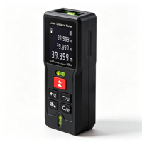 Télémètre laser portable numérique avec niveau à bulle double et commutateur d'unité pour la mesure intérieure et l'ingénierie