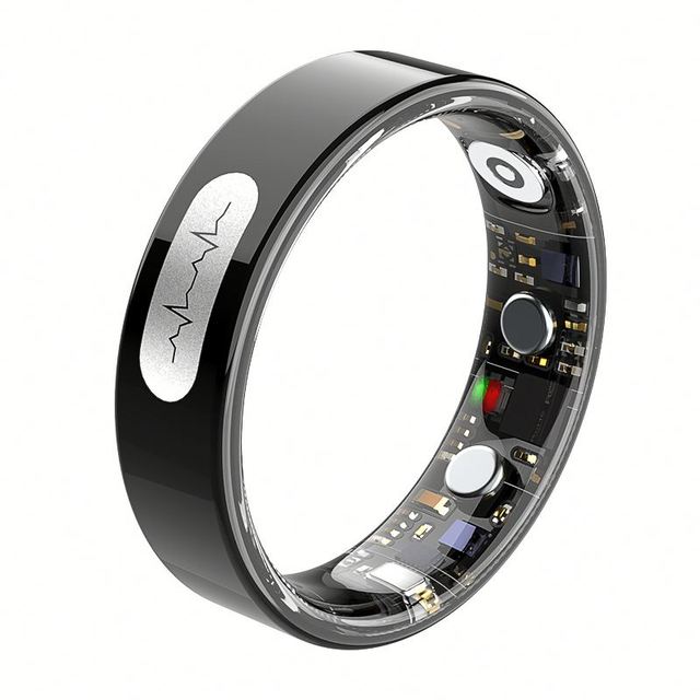 V30 IP68 Waterproof Magnetic Charging Ring Fitness Tracker Health Monitor Temperature Blood Smart Ring