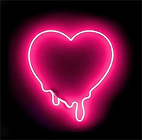 Lampe à néon LED coeur fondant personnalisée Prix d'usine en Chine de gros