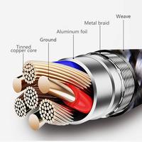 Kabel Data Micro USB 2.0 Sinkronisasi dan Pengisian Daya, Jalinan Nilon, Harga Pabrik