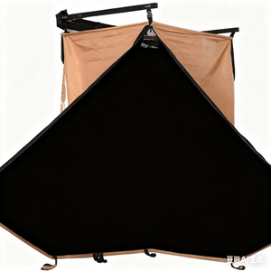 Tenda Doccia Portatile Pieghevole da Campeggio, Tenda Laterale per Auto con Doccia e WC, Luce USB Integrata - Product Image 3