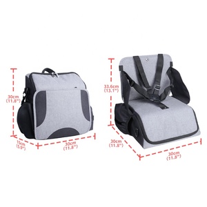 เก้าอี้เสริมสำหรับเด็กแบบพกพา สำหรับเดินทาง รับประทานอาหาร และป้อนอาหาร พับเก็บได้ พร้อมเบาะรองนั่ง - Product Image 3