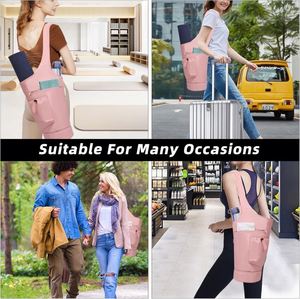 Échantillon gratuit, logo personnalisé, vente en gros, sac de yoga en toile polyester imperméable de haute qualité - Product Image 3