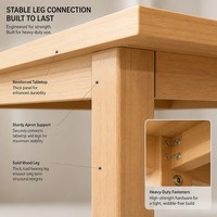 Table carrée en bois Chuangjin 120x60cm, bureau d'activités en bois massif pour la maternelle Montessori, l'étude à domicile, vente en gros