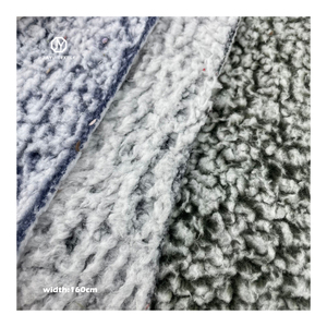 Tissu en polaire bouclé à bulles de particules, 100% polyester, couleur délavée, pour vêtements pour femmes - Product Image 1