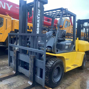 <b>Used</b> Komatsu FD80 8 Ton Diesel Forklift with 1220x125x50 Fork Dimensions Single/Two/Three Stage Mast for Container Warehouse Use - Product Image 1