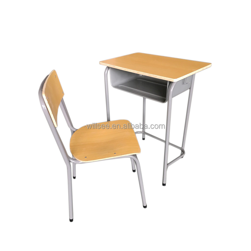 SF-1006工場製学校机椅子セット高品質学校教室家具シングル学生用机