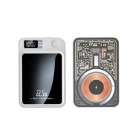 Chargeur portable magnétique sans fil 10000 mAh Banque d'alimentation magnétique transparente sans fil Chargeur portable Banque d'alimentation transparente