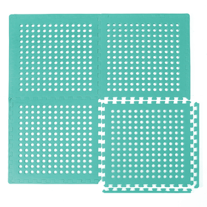 Tapis d'exercice puzzle Grab Well en mousse EVA avec joint en EVA, fonctionnel, avec trous de drainage, pour garage - Product Image 3