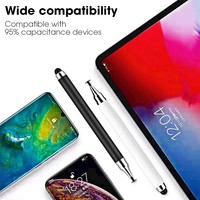 Stylet pour écrans tactiles, stylet 2 en 1 pour tablette, stylet pour iPad/iPhone/tablettes/Android/Samsung, tous les écrans tactiles capacitifs
