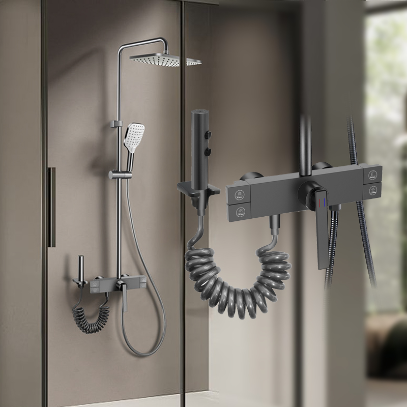 faustina浴室水栓 壁付 シャワー混合水栓 一時止水あり デジタルディスプレイ付き 浴室蛇口 混合栓 シャワー 3階段調整でき faustina浴室水栓 壁付 シャワー混合水栓 一時止水あり デジタル