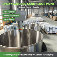 Revêtement de sol en sable coloré époxy haute résistance, antidérapant, solution de revêtement de sol sans joint pour les surfaces en béton des ateliers d'usine