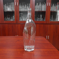 Fournisseur de bouteilles de liqueur XO en verre de 70 cl avec décalcomanie électro-plaquée