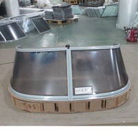 DOWIN Pare-brise à cadre en aluminium de taille personnalisée de couleur grise pour bateaux