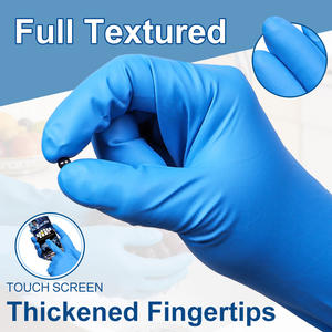 Guantes de Nitrilo Desechables XINGYU, Extensibles 12 Pulgadas, Talla Mediana, 12mil, Sin Polvo, Para Manipulación de Alimentos, Color Azul - Product Image 5