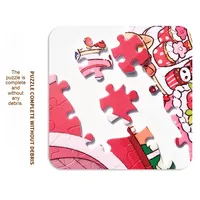 Puzzle en plastique pour adultes de 500 pièces, animaux, haute difficulté, vernissage UV, bricolage, jouet éducatif de décompression, boîte en carton