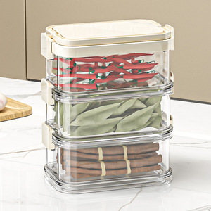 <b>Spice</b> Storage Box Stackable Airtight Food Grade Container For Kitchen Seasoning M Size Clip On Lid - Product Image 3