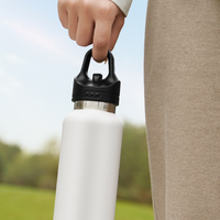 Bouteille d'eau de voyage en acier inoxydable à double paroi isolée sous vide, colorée, 500 ml, à large ouverture, portable, pour enfants, sports de plein air