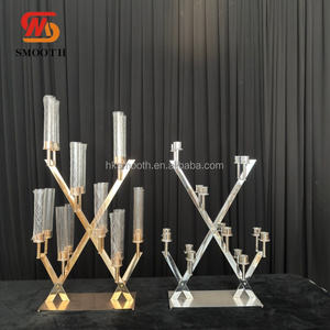 SMOOTH Hot Sale 16arms Gold Candelabra Wedding Aisle <b>Candles</b> Stand Candelabra Wedding Table Centerpieces <b>Candle</b> holder - Product Image 4