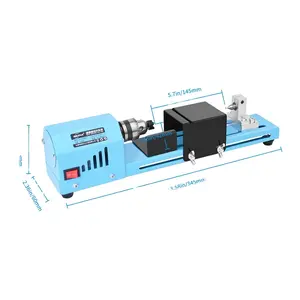 Mini máquina de torno de madera de 150W, herramienta rotativa ajustable de velocidad, torno de perlas de Buda, pulido, herramienta de carpintería DIY, 12V/24V, 1 Juego