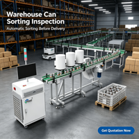 Machine d'inspection de bouteilles haute précision avec caméra, systèmes d'inspection visuelle intégrés pour l'industrie des boissons