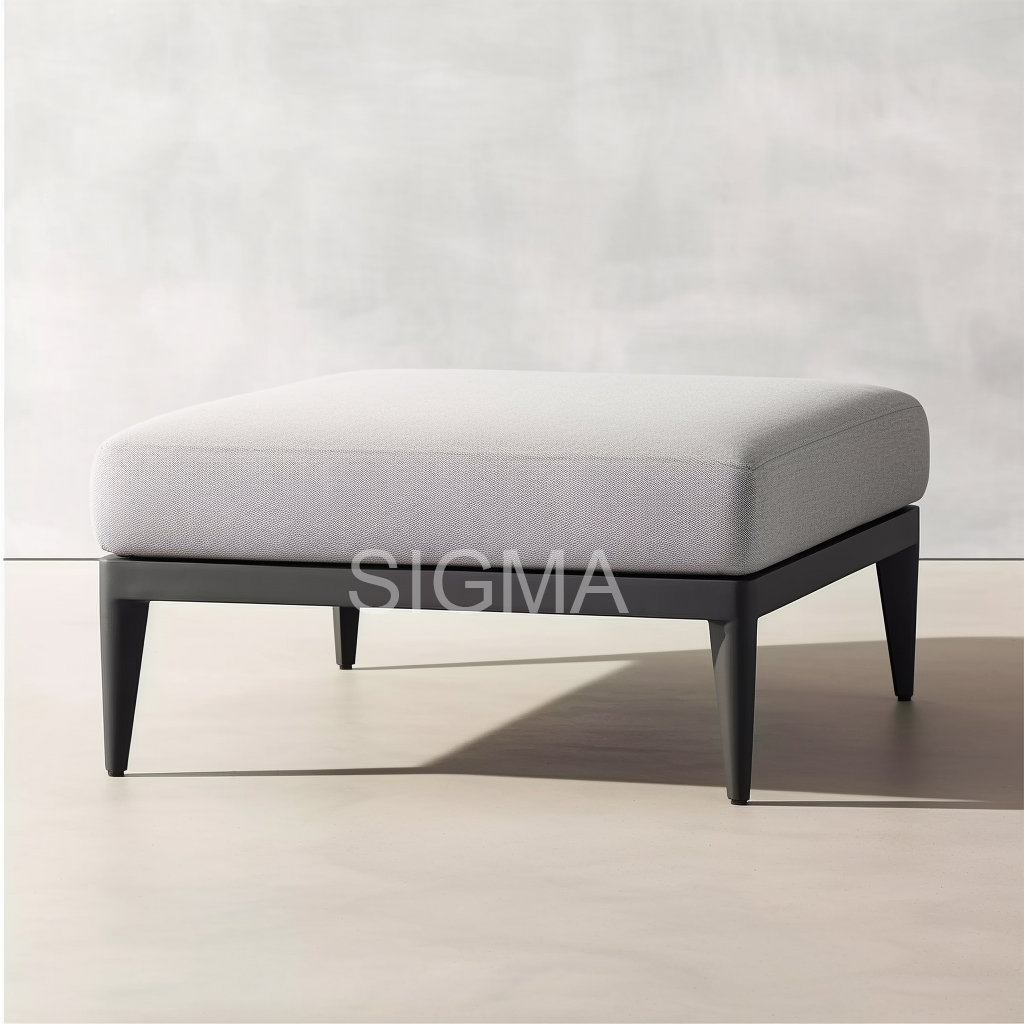 Modern Outdoor Patio Sofa Ottoman Set Aluminum Outdoor Patio Furniture Set