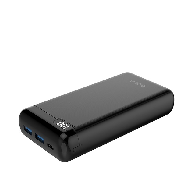 Portable Ultra Slim High Capacity 20000mAh Type C PD 20W Fast Charging Power Bank Dual USB Output Micro USB Input LCD Display