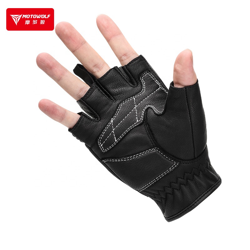 Новинка 2022, Лидер продаж, затягивающие манжеты дышащие Нескользящие черные мотоциклетные перчатки, индивидуальные перчатки без пальцев
