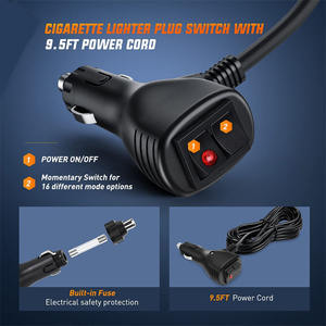 ไฟสโตรบติดหลังคา 48 LED พร้อมฐานแม่เหล็ก สี<span class=keywords><strong>ขา</strong></span>ว เหลือง น้ำเงิน แดง สำหรับรถ 12/24V สำหรับรถ<span class=keywords><strong>ไถ</strong></span>หิมะ รถก่อสร้าง - Product Image 4