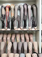 Collants en résille tricotés décontractés taille unique, lingerie féminine sexy, respirants, bas fins, collants hauts en dentelle, élasthanne