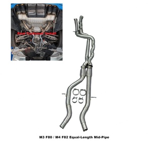 For 2014-2020 BMW S55 F82 F83 M4 F80 M3 3.0T Exhaust Midpipe with Resonated S55 Equal Length MidPipe Exhaust - Product Image 1