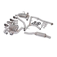 Échappement arrière intermédiaire pour Honda Civic FC1 berline 2018 1.5T L15B7, double silencieux, double valve, sortie quadruple, acier inoxydable 304